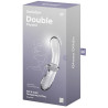 Satisfyer Gode en verre Double Crystal 18.5 x 3.5cm Transparent
